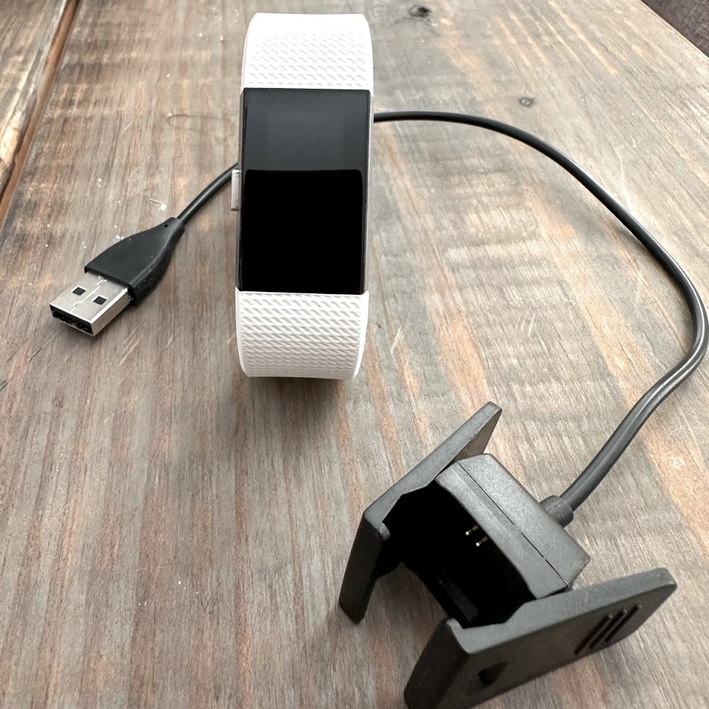 Fitbit Charge 2 w/ White Band and Charger